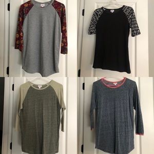 Four LuLaRoe tops